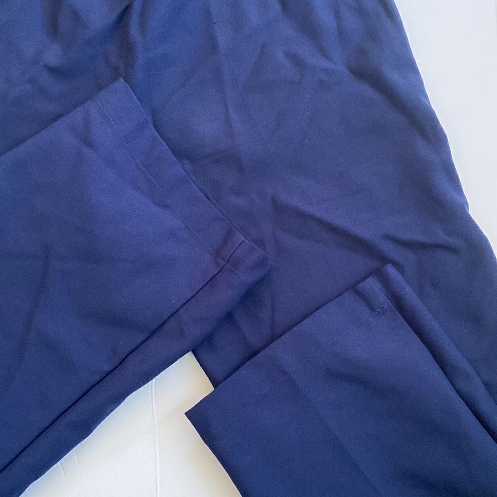 2 Pair Bundle Navy Scrub Pants Stretch Pull-On Large Pocket Utility Large - Picture 5 of 6